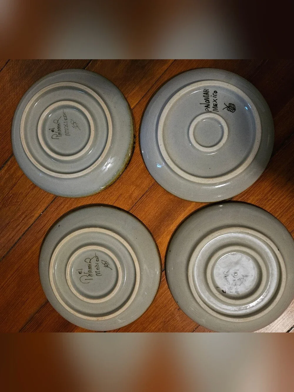Set of 4 Saucers * Tonala * Ken Edwards * Salad * Palomar Mexico